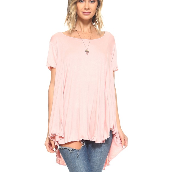 Tops - *Two Left!* New Blush Flowy Tunic S-3X